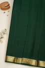 Mysore Crepe Bottle Green Saree