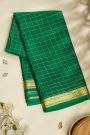 Mysore Crepe Green Saree
