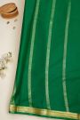 Mysore Crepe Green Saree