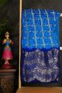 Bandhani Silk Blue Saree