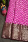Bandhani Silk Pink Saree