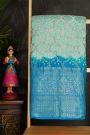Bandhani Silk Sky Blue Saree