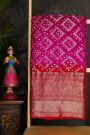 Bandhani Silk Pink Saree