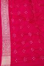 Bandhani Silk Pink Saree