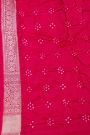 Bandhani Silk Pink Saree