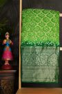 Bandhani Silk Parrot Green Saree