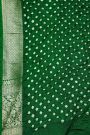 Bandhani Silk Parrot Green Saree