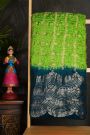 Bandhani Silk Parrot Green Saree