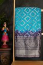 Bandhani Silk Sky Blue Saree