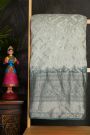 Bandhani Silk Light Grey Saree