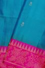 Coimbatore Soft Silk Peacock Blue Saree