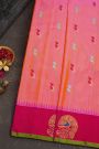 Gadwal Silk Peach Saree