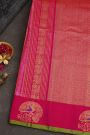 Gadwal Silk Peach Saree