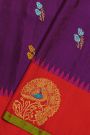 Gadwal Silk Violet Saree