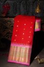 Gadwal Silk Red Saree