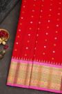 Gadwal Silk Red Saree