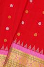 Gadwal Silk Red Saree