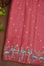 Fancy Tussar Rose Pink Saree