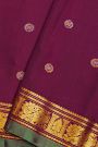 Gadwal Silk Wine Saree