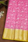 Fancy Organza Pink Saree