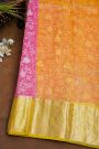 Fancy Organza Pink Saree