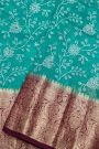 Fancy Organaza Sea Blue Saree