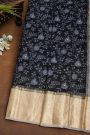 Fancy Organza Black Saree