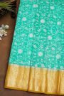 Fancy Organza Sea Green Saree