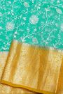 Fancy Organza Sea Green Saree
