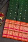 Gadwal Silk Bottle Green Saree