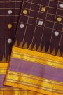 Gadwal Silk Dark Borwn Saree