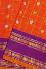 Gadwal Silk Orange Saree