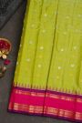 Gadwal Silk Parrot Green Saree