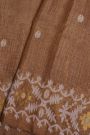 Fancy Tussar Brown Saree