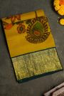 Kalamkari Silk Yellow Saree
