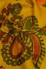 Kalamkari Silk Yellow Saree