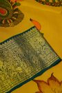 Kalamkari Silk Yellow Saree
