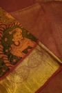 Kalamkari Silk Mustard Saree