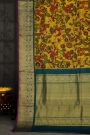Kalamkari Silk Yellow Saree