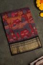 Kalamkari Silk Red Saree
