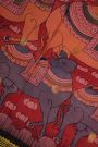 Kalamkari Silk Red Saree