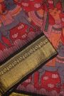 Kalamkari Silk Red Saree