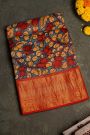 Kalamkari Silk Sea Blue Saree