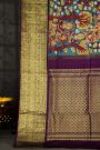 Kalamkari Silk Blue Saree