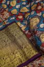 Kalamkari Silk Blue Saree