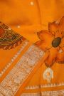 Kalamkari Silk Mustard Saree