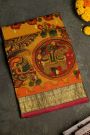 Kalamkari Silk Mustard Saree