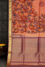 Kalamkari Silk Peach Saree