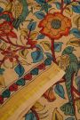 Kalamkari Silk Cream Saree