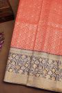 Kancheepuram Silk Peach Saree